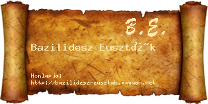 Bazilidesz Euszták névjegykártya